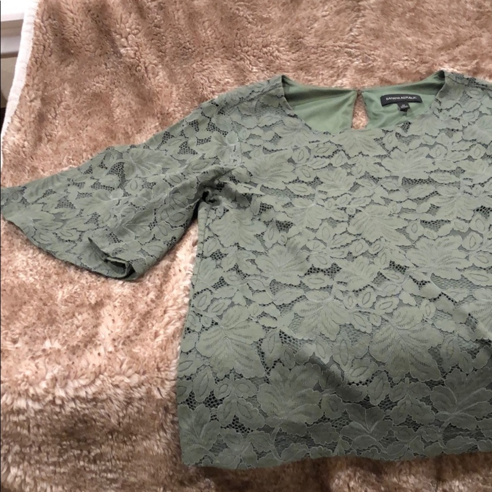 Army green Banana Republic blouse